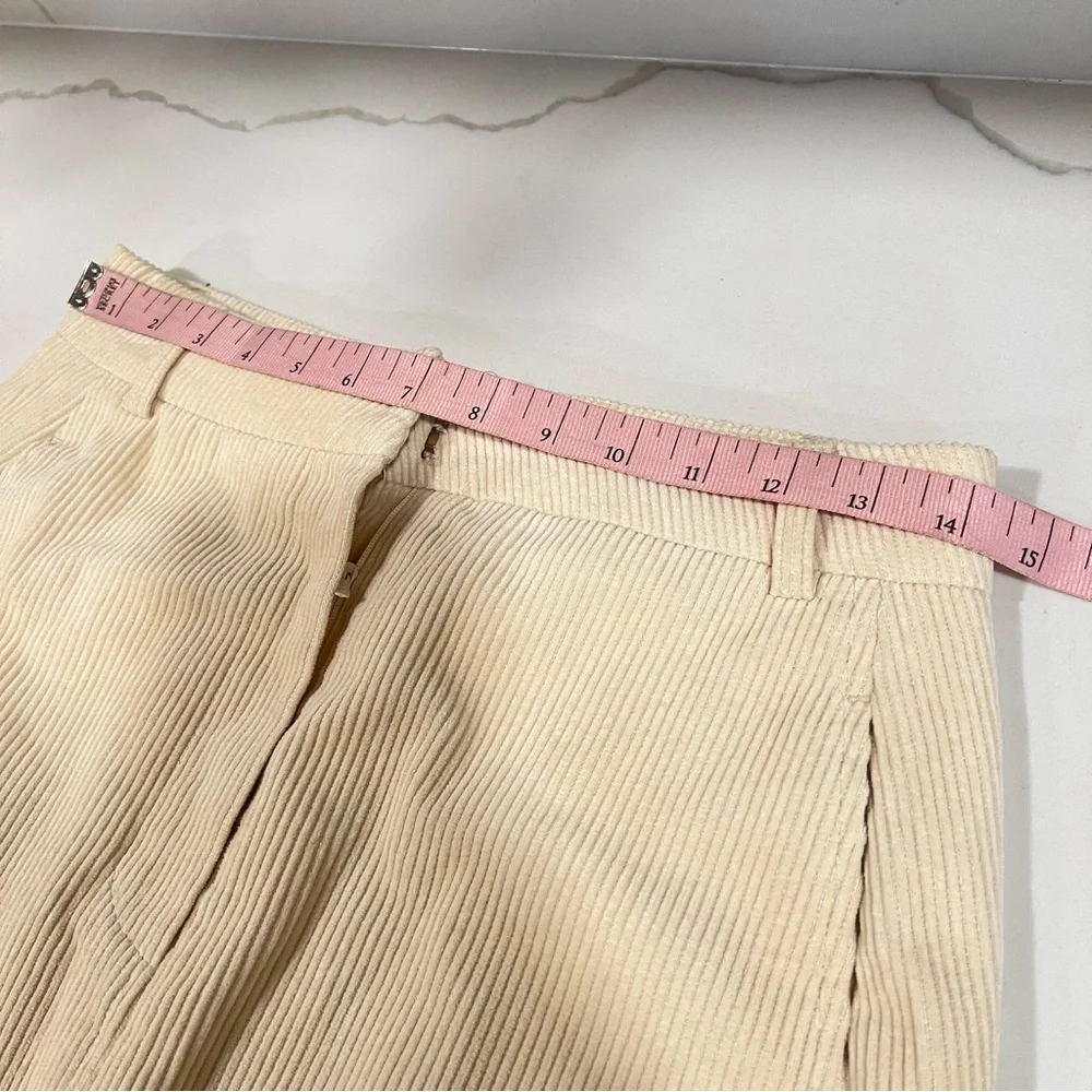 Twenty Six Hundred‎ pastel yellow corduroy pencil skirt size xs/small